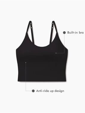 Allwear Bamboo Bra Top, size 4, Black